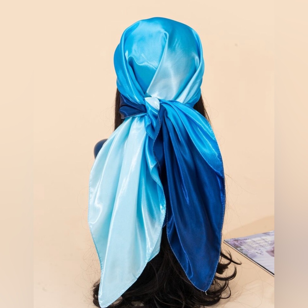 Elegant Blue Headscarf
